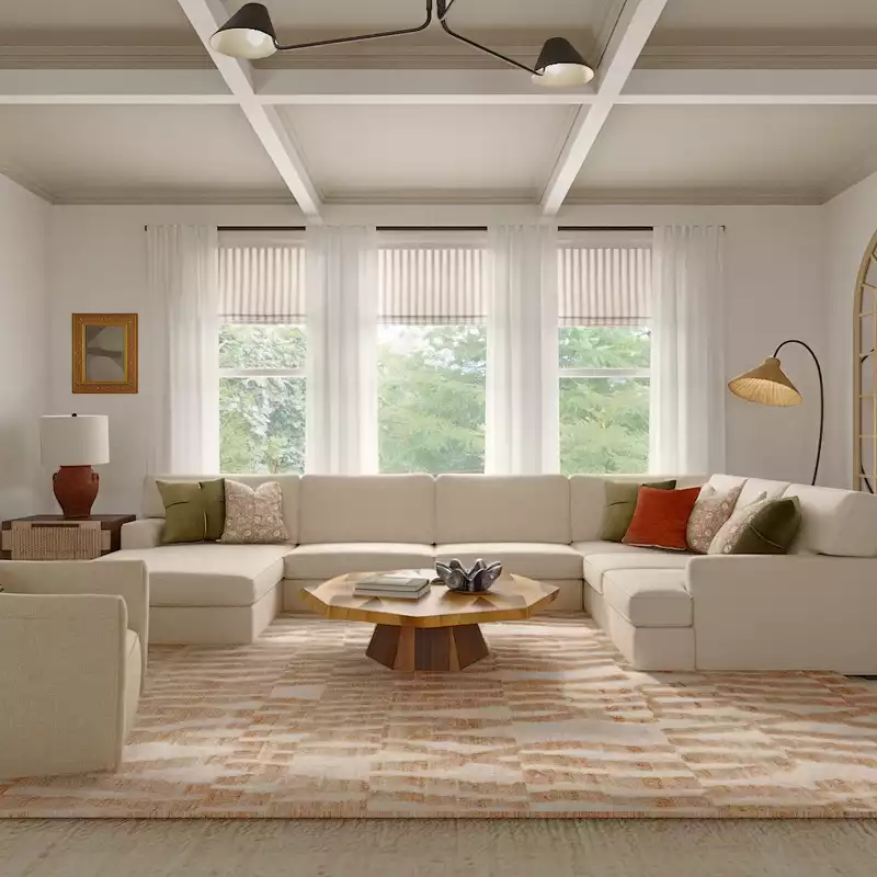 Modern, Farmhouse, Organic Modern, California Cool Living Room Design by Havenly Interior Designer Alix