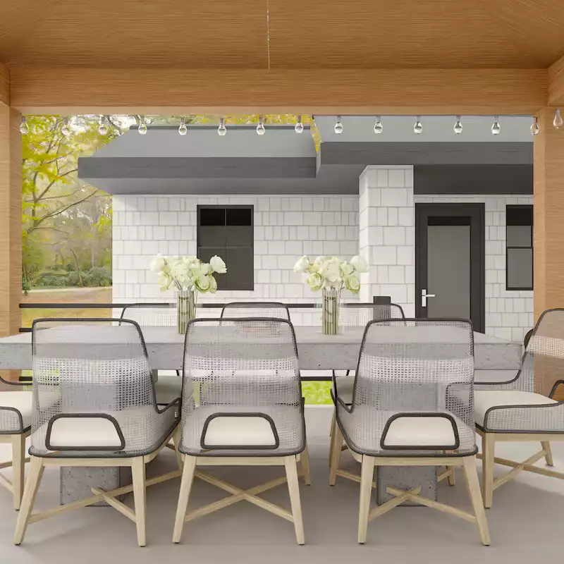 Modern, Classic, Glam Outdoor Space Design by Havenly Interior Designer Toussaint