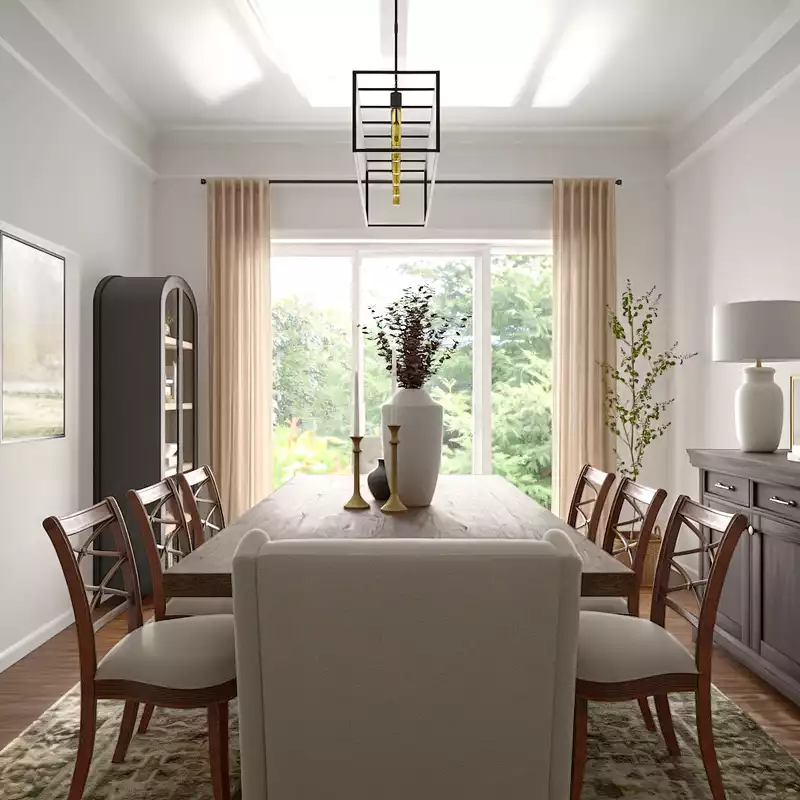 Classic, Transitional, Warm Transitional Dining Room Design by Havenly Interior Designer Lilia