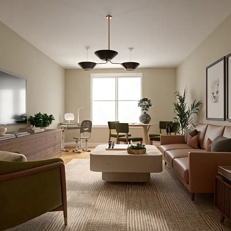 Midcentury Modern, Artful Eclectic Living Room Design by Havenly Interior Designer Barbara
