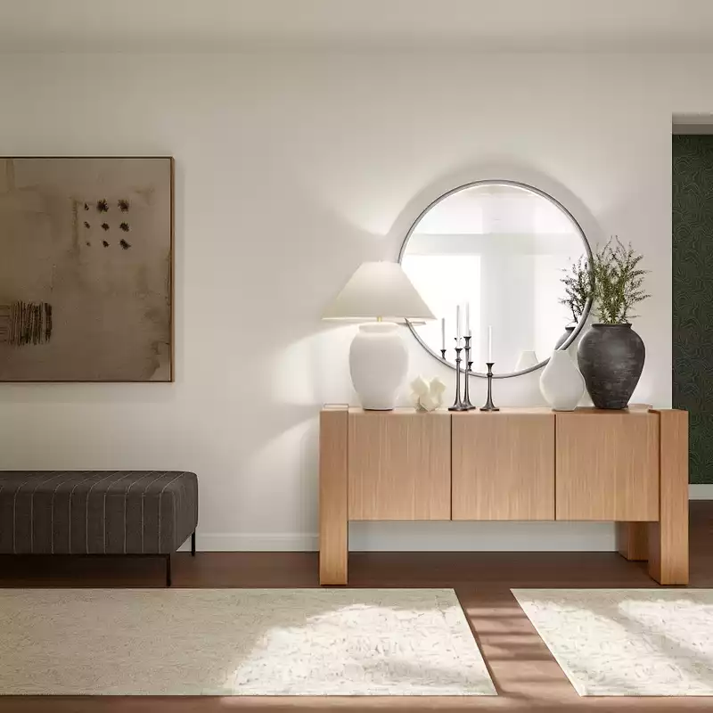 Organic Modern, California Cool Entryway Design by Havenly Interior Designer Alix