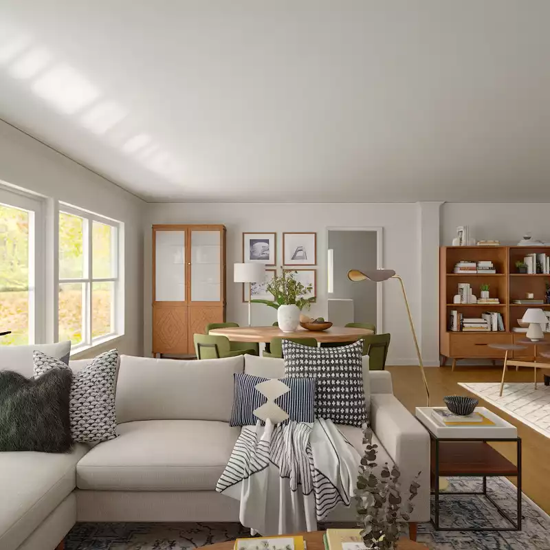 Midcentury Modern Living Room Design by Havenly Interior Designer Ashley
