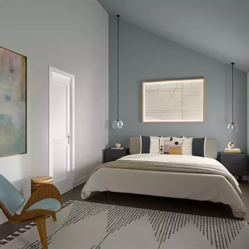 Modern, Midcentury Modern Bedroom Design by Havenly Interior Designer Luciana