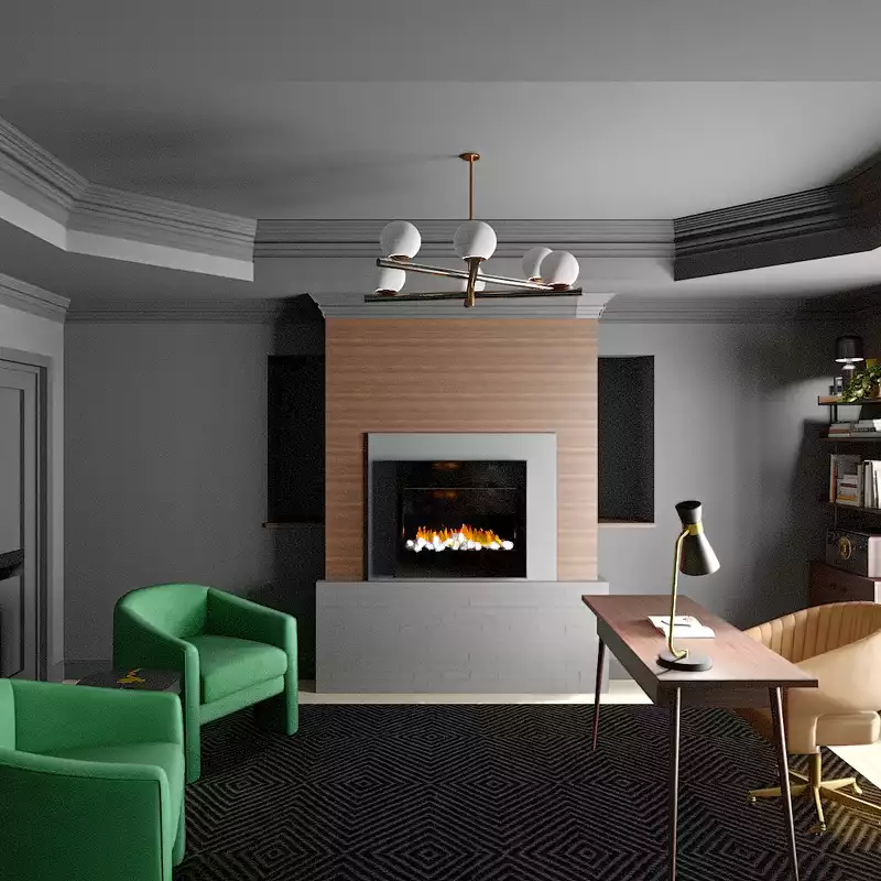 Midcentury Modern Not Sure Yet Design by Havenly Interior Designer Courtney