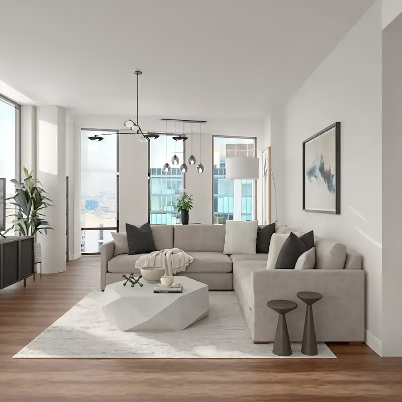 Modern, Minimal, Scandinavian Living Room Design by Havenly Interior Designer Tess