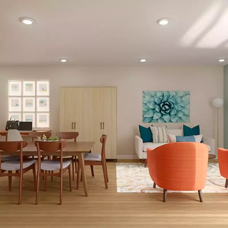 Midcentury Modern Living Room Design by Havenly Interior Designer Toussaint