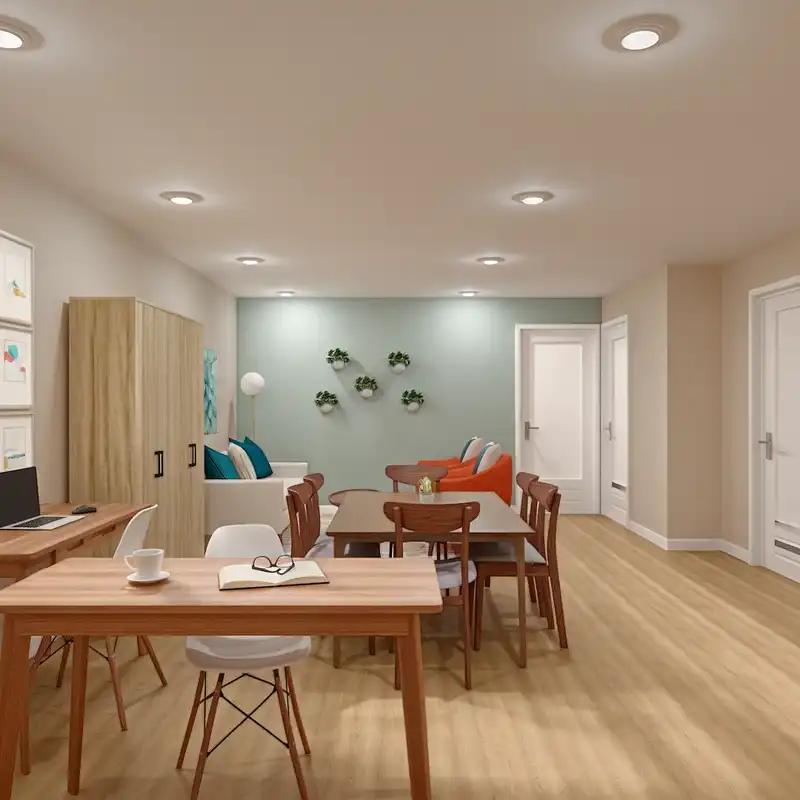 Midcentury Modern Living Room Design by Havenly Interior Designer Toussaint