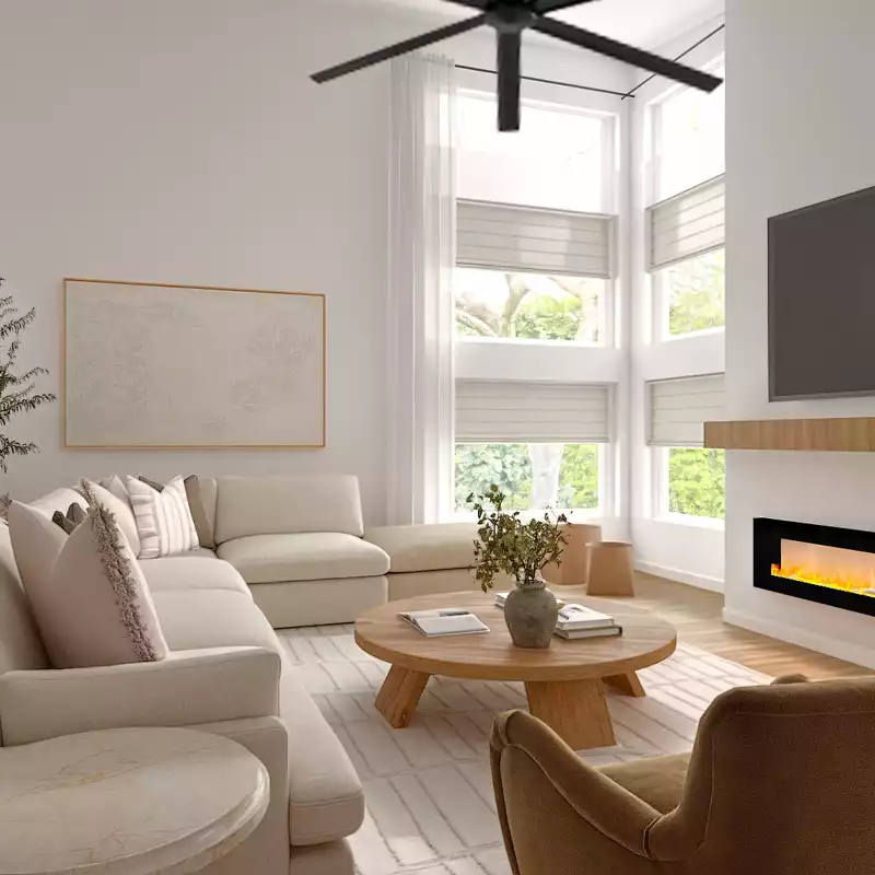 Organic Modern, California Cool Living Room Design by Havenly Interior Designer Kelsey