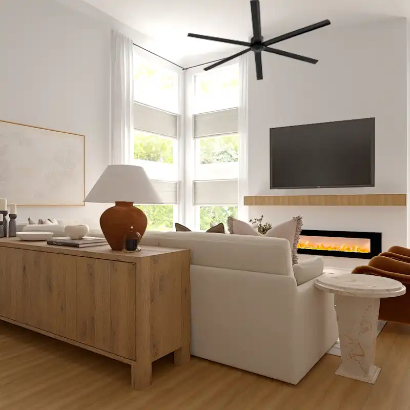 Organic Modern, California Cool Living Room Design by Havenly Interior Designer Kelsey