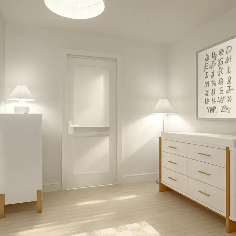 Transitional, Scandinavian, California Cool, Warm Transitional Nursery Design by Havenly Interior Designer Cayla