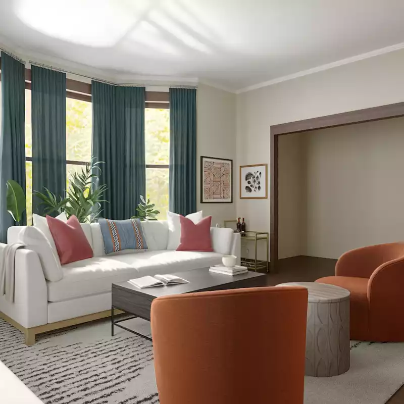 Modern, Traditional, Transitional, Global, Organic Modern Living Room Design by Havenly Interior Designer Charlee