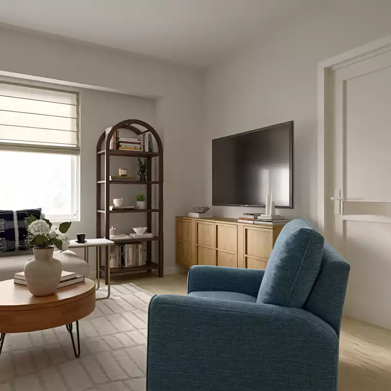 Classic Contemporary Living Room Design by Havenly Interior Designer Angie