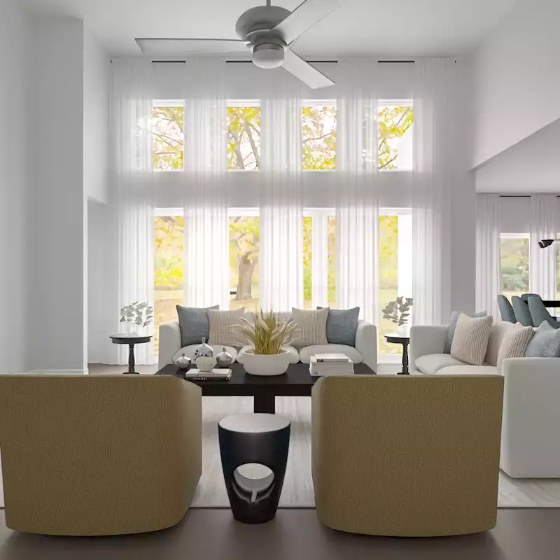 Contemporary, Modern Living Room Design by Havenly Interior Designer Luciana