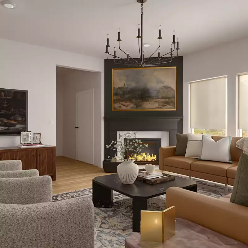 Traditional, Classic Contemporary Living Room Design by Havenly Interior Designer Jamie