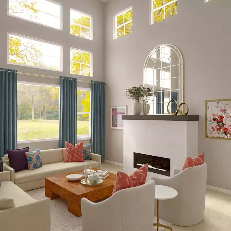 Modern, Glam Living Room Design by Havenly Interior Designer Courtney