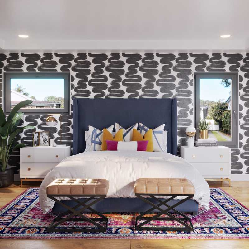 Modern, Eclectic, Glam Bedroom Design by Havenly Interior Designer Marie