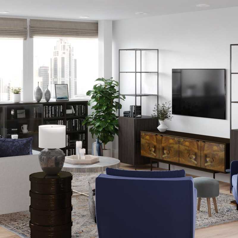 Contemporary, Midcentury Modern Living Room Design by Havenly Interior Designer Patrice