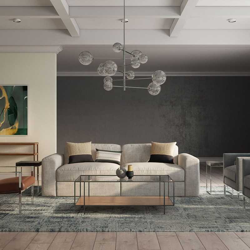 Contemporary, Modern Living Room Design by Havenly Interior Designer Shauna