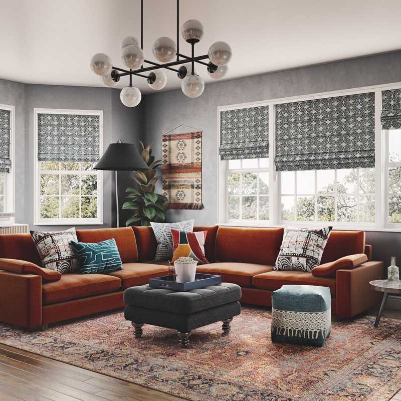 Eclectic, Global Living Room Design by Havenly Interior Designer Patrice