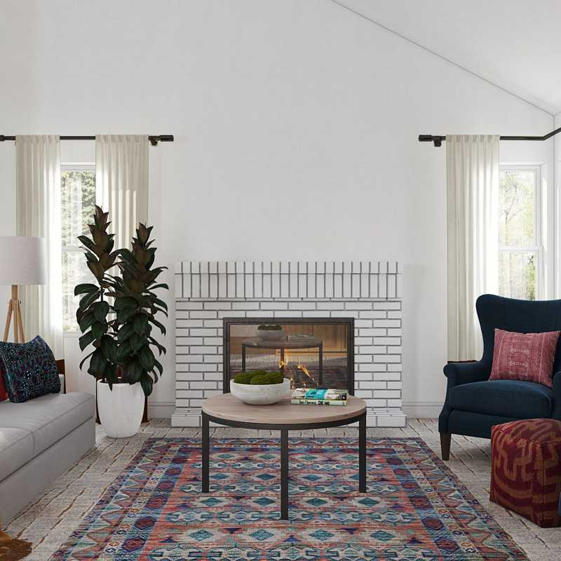 Eclectic, Bohemian Living Room Design by Havenly Interior Designer Patrice