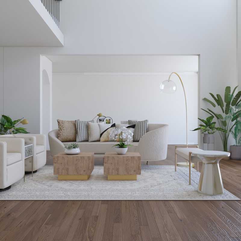 Contemporary, Modern, Bohemian, Glam Living Room Design by Havenly Interior Designer Rumki