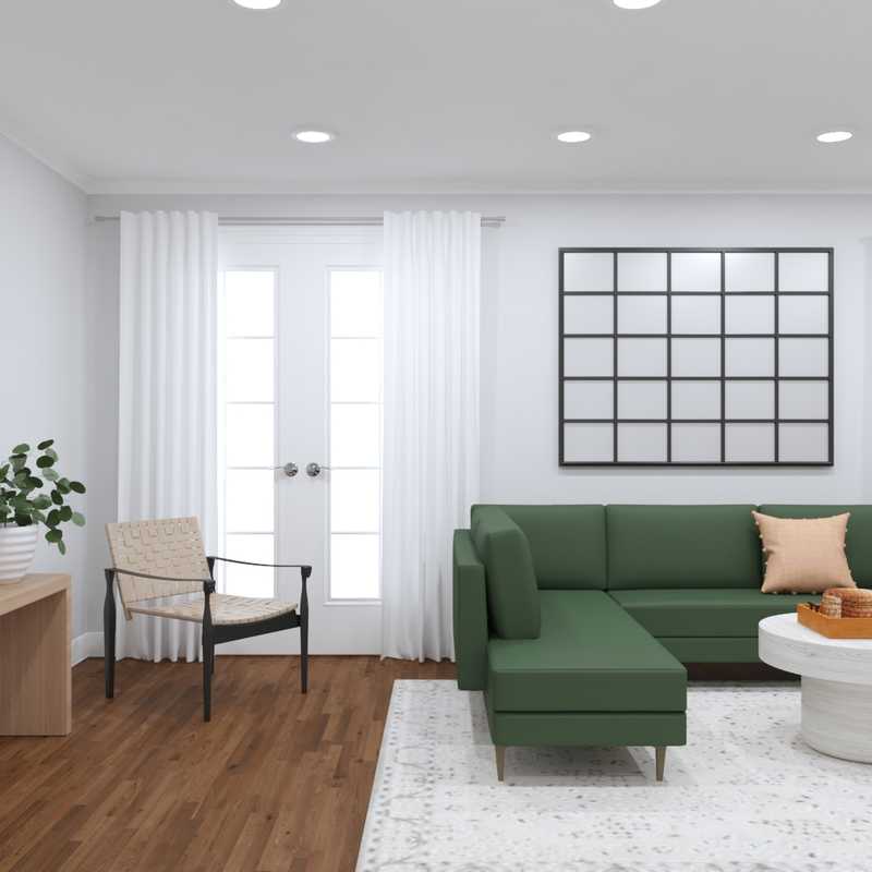 Modern, Bohemian, Coastal, Minimal, Scandinavian Living Room Design by Havenly Interior Designer Delia