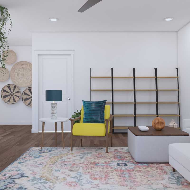 Eclectic, Bohemian, Midcentury Modern Living Room Design by Havenly Interior Designer Priscila