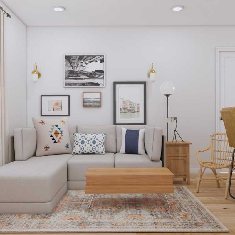 Contemporary, Modern, Eclectic, Midcentury Modern, Minimal, Scandinavian Living Room Design by Havenly Interior Designer Marina