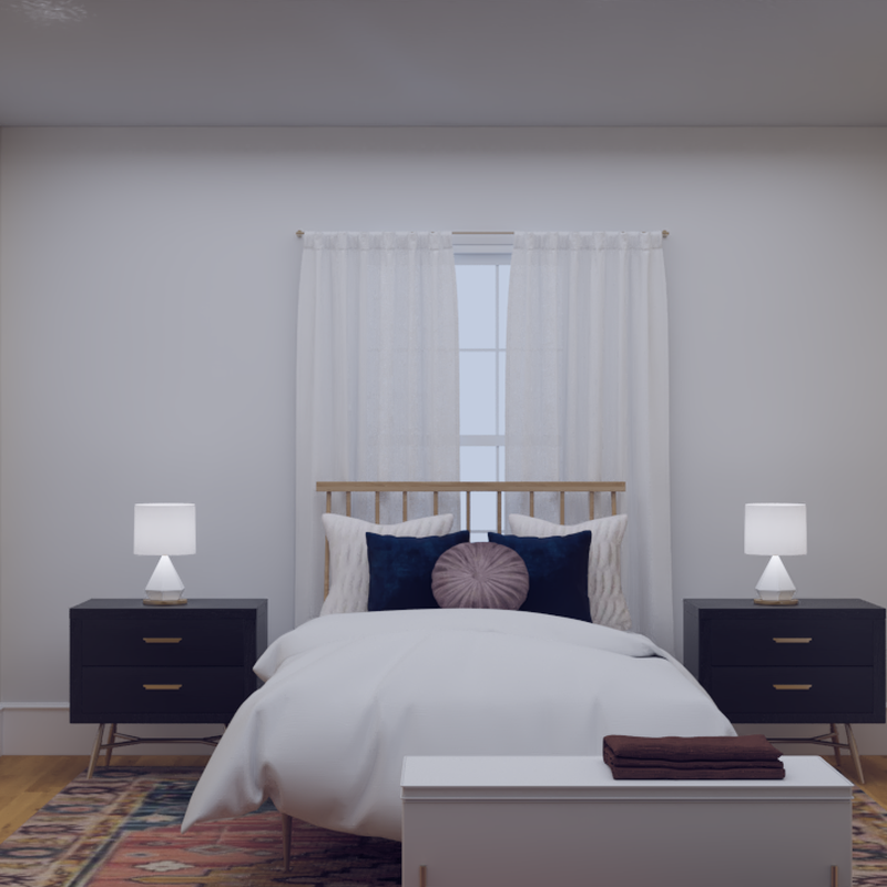 Contemporary, Modern, Eclectic, Glam Bedroom Design by Havenly Interior Designer Emma