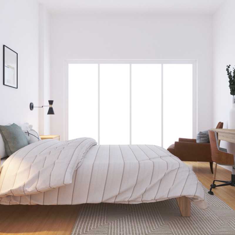 Midcentury Modern, Minimal, Scandinavian Bedroom Design by Havenly Interior Designer Katie
