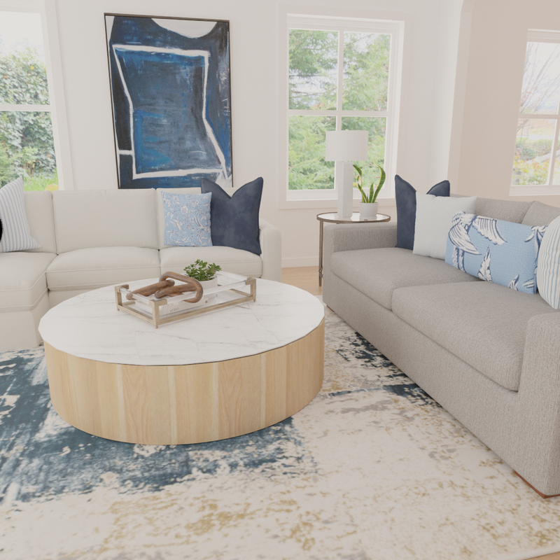 Modern, Traditional, Farmhouse, Minimal Living Room Design by Havenly Interior Designer Danielle