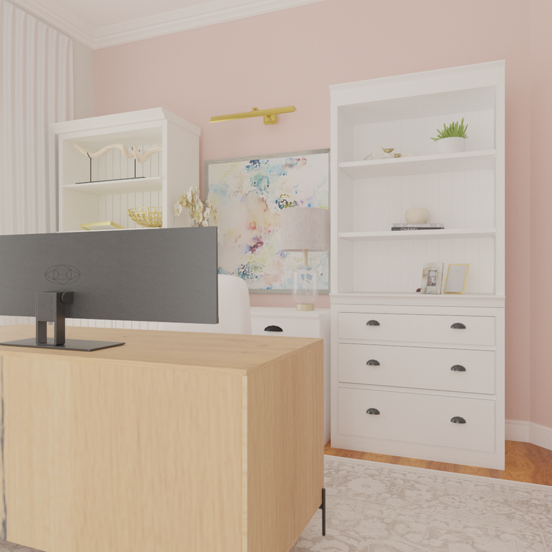 Contemporary, Classic, Transitional Office Design by Havenly Interior Designer Danielle