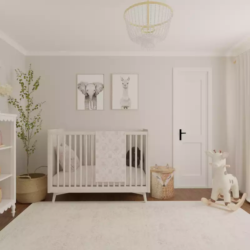 Bohemian, Farmhouse Nursery Design by Havenly Interior Designer Alejandra