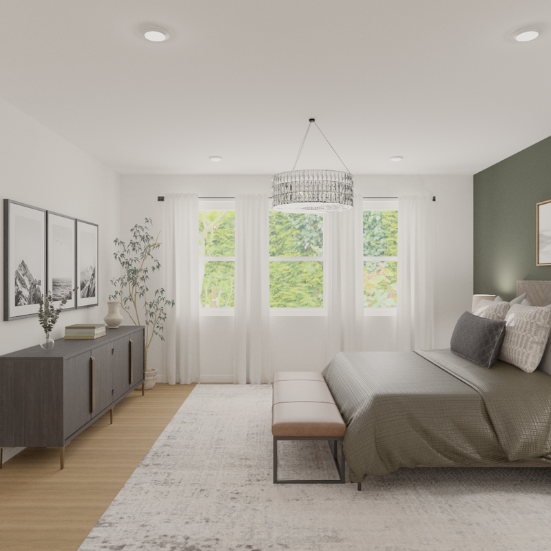 Contemporary, Modern, Rustic Bedroom Design by Havenly Interior Designer Ashley