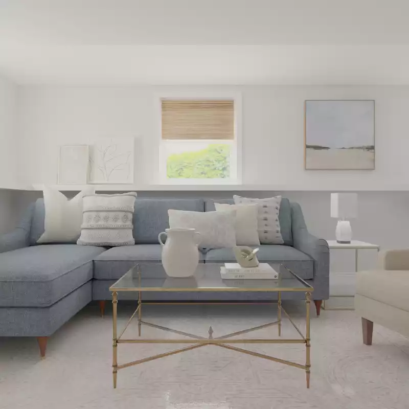 Classic, Coastal, Transitional Reading Room Design by Havenly Interior Designer Kylie