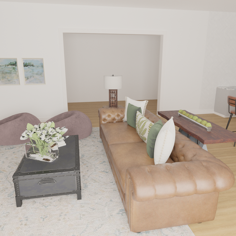 Industrial Living Room Design by Havenly Interior Designer Danielle