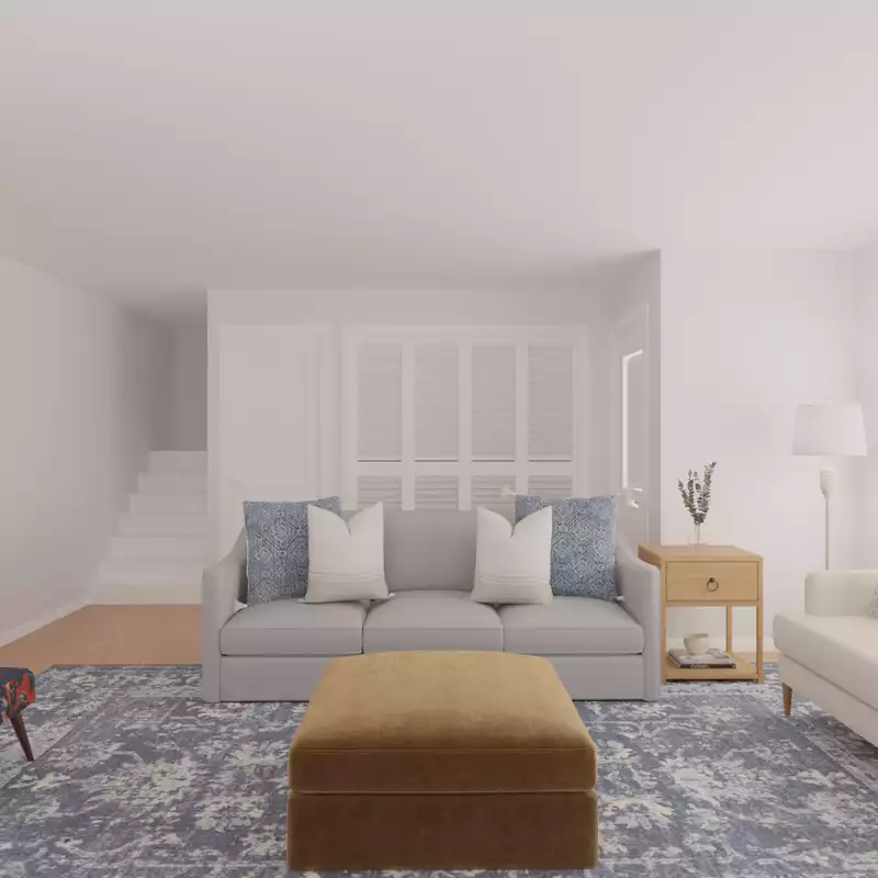 Classic, Bohemian, Coastal Living Room Design by Havenly Interior Designer Mateo