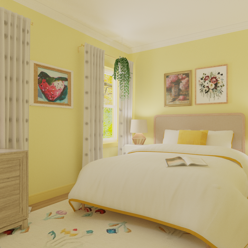 Eclectic, Vintage Bedroom Design by Havenly Interior Designer Danielle