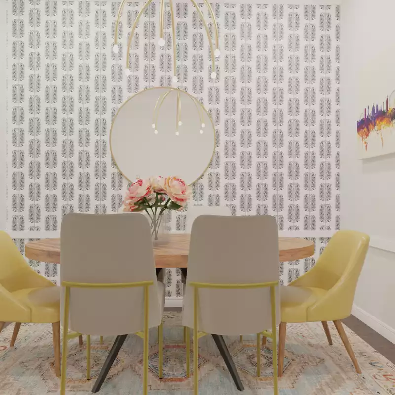 Modern, Midcentury Modern Dining Room Design by Havenly Interior Designer Danielle