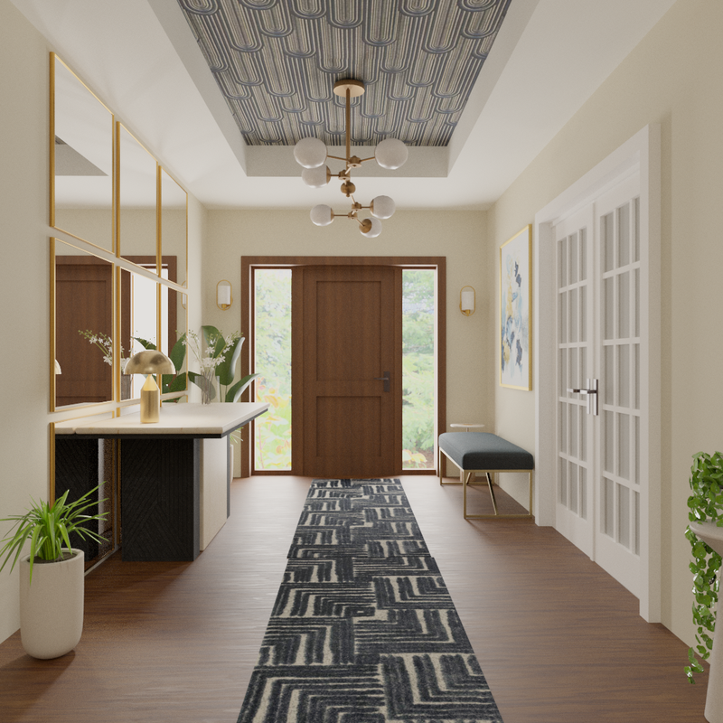 Contemporary, Modern, Glam Entryway Design by Havenly Interior Designer Dulce