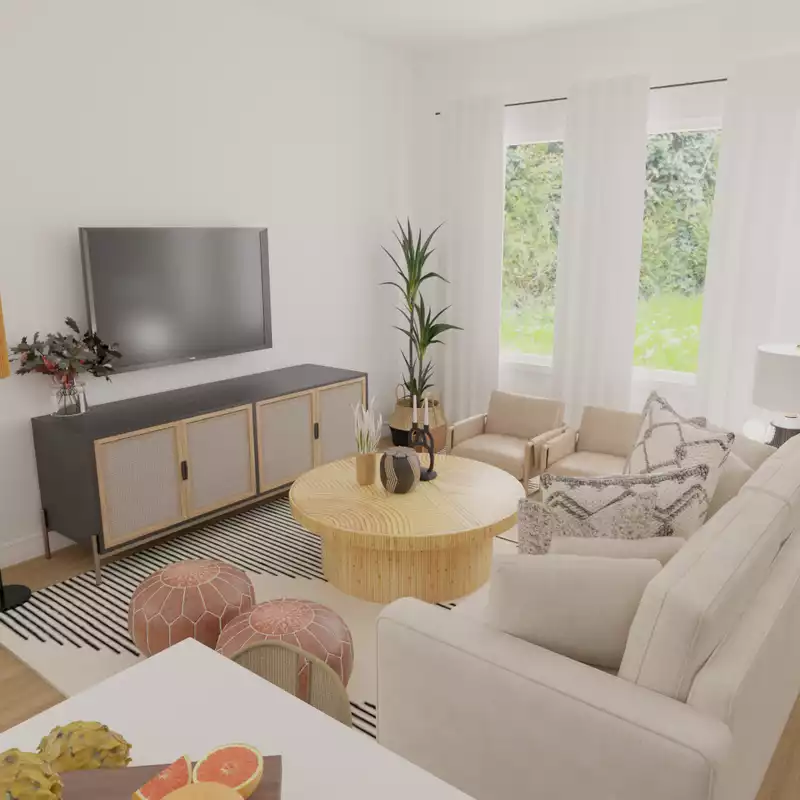 Modern, Eclectic, Bohemian Living Room Design by Havenly Interior Designer Danielle