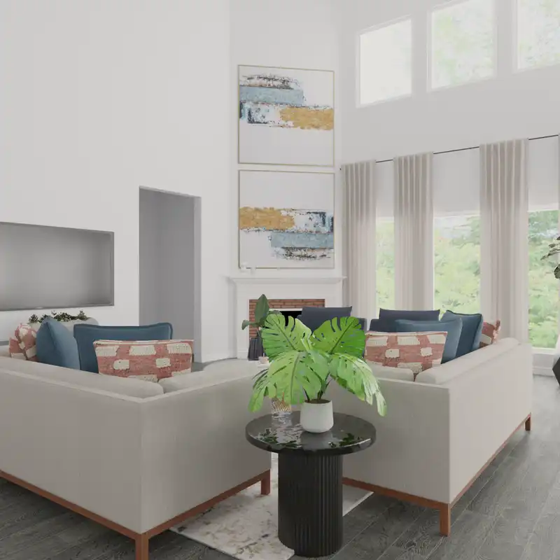 Contemporary, Modern, Classic Living Room Design by Havenly Interior Designer Danielle