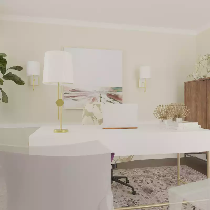 Contemporary, Classic, Eclectic, Glam Office Design by Havenly Interior Designer Danielle