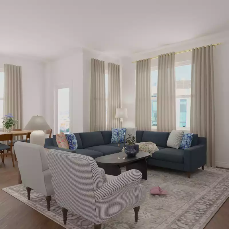 Eclectic, Bohemian, Vintage Living Room Design by Havenly Interior Designer Danielle