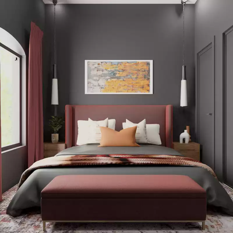 Modern, Eclectic, Global, Organic Modern Bedroom Design by Havenly Interior Designer Danielle