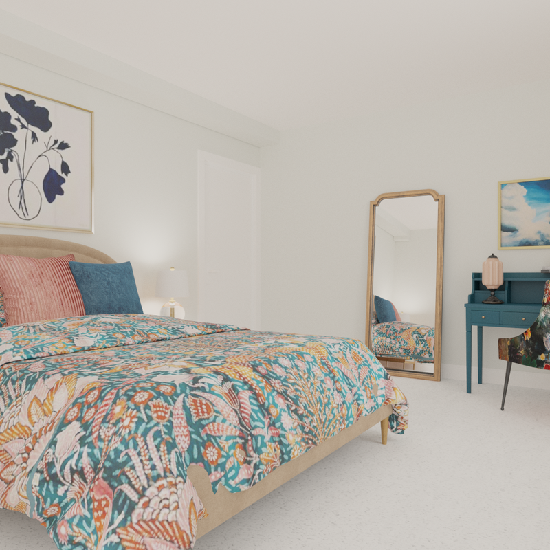 Classic, Glam, Vintage Bedroom Design by Havenly Interior Designer Alyssa