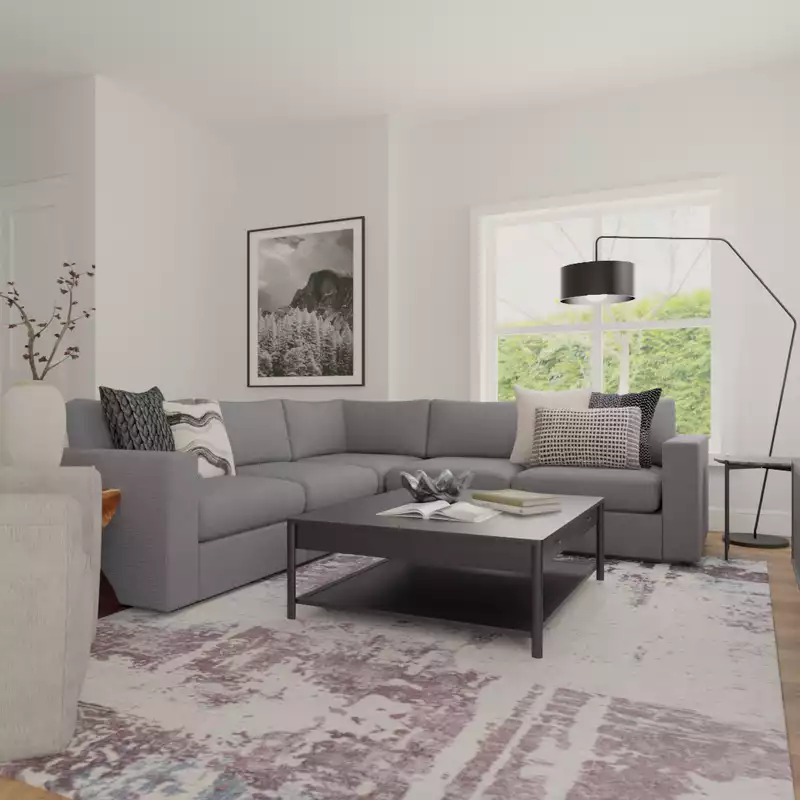 Modern, Glam, Rustic Living Room Design by Havenly Interior Designer Alyssa
