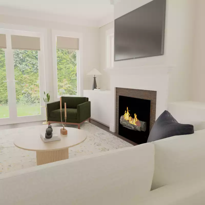 Modern, Classic, Organic Modern Living Room Design by Havenly Interior Designer Danielle