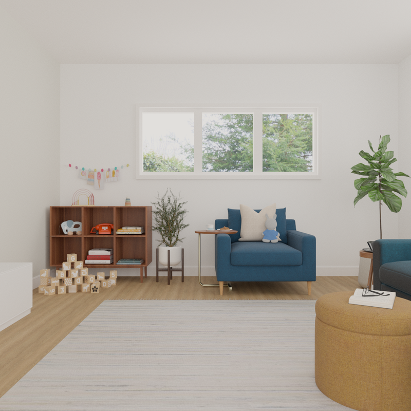 Midcentury Modern, Scandinavian Living Room Design by Havenly Interior Designer Amy