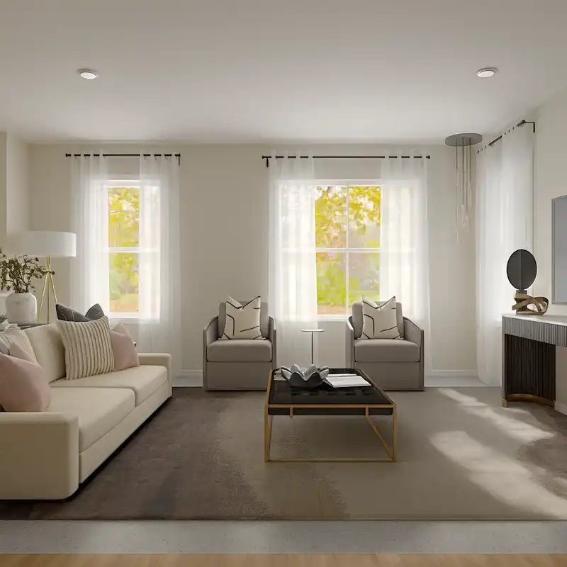 Contemporary, Modern, Minimal Living Room Design by Havenly Interior Designer Maura
